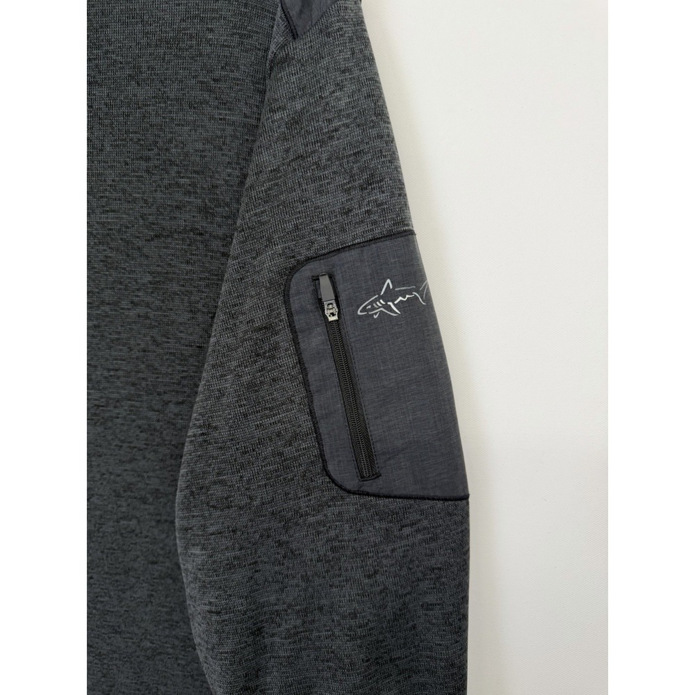 Greg Norman Sweatshirt Men's Size XXL 1/4 Button Pullover Golf Sweater Drak Gray - Picture 2 of 5